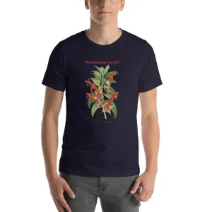 Short-Sleeve Unisex T-Shirt with Columnea erythrophaea print