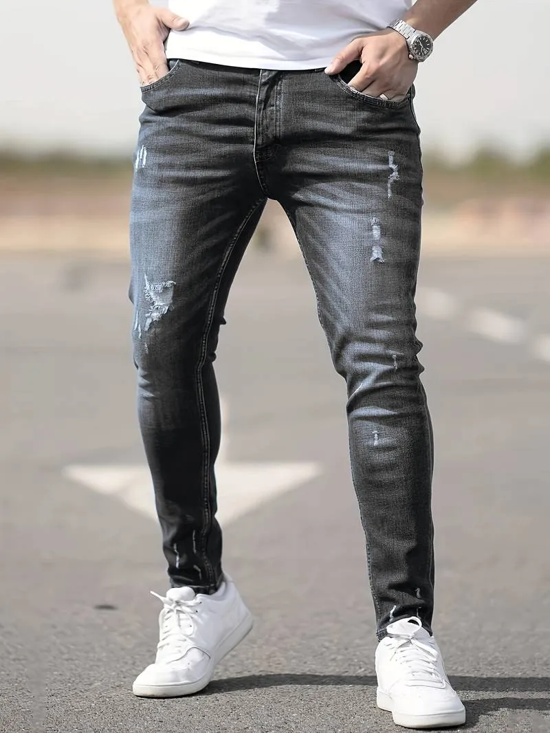 Slim Fit Ripped Jeans for Men – Nathan