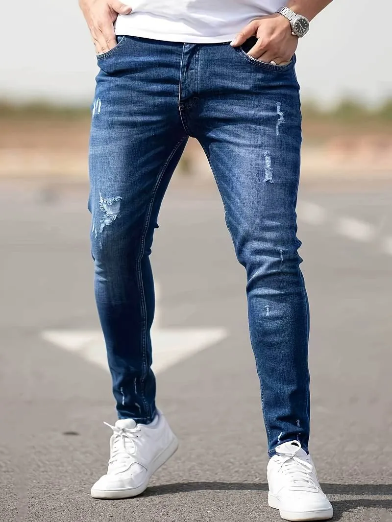 Slim Fit Ripped Jeans for Men – Nathan