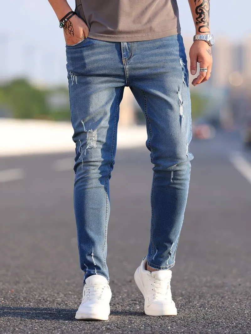 Slim Fit Ripped Jeans for Men – Nathan