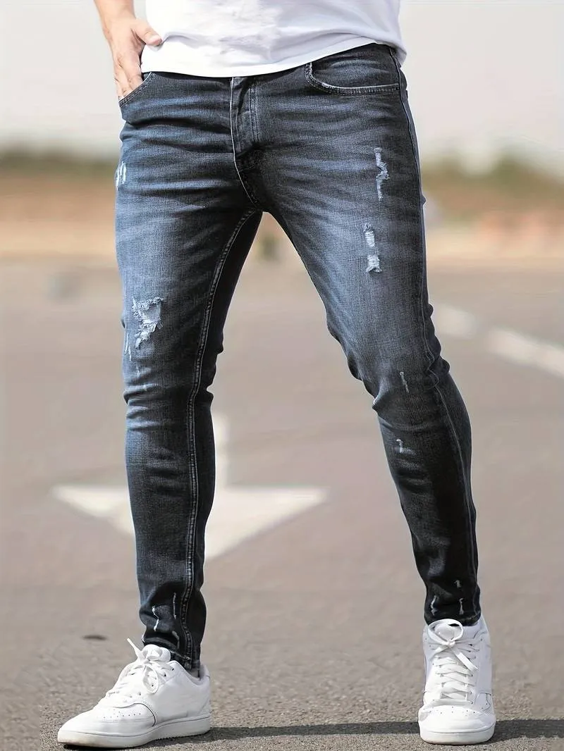 Slim Fit Ripped Jeans for Men – Nathan