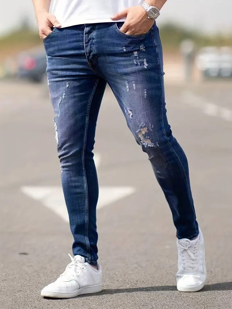 Slim Fit Ripped Jeans for Men – Nathan