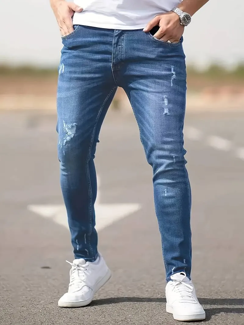 Slim Fit Ripped Jeans for Men – Nathan