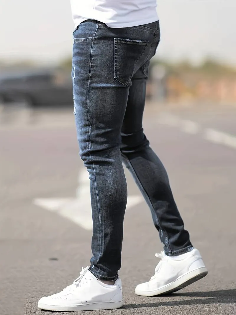 Slim Fit Ripped Jeans for Men – Nathan