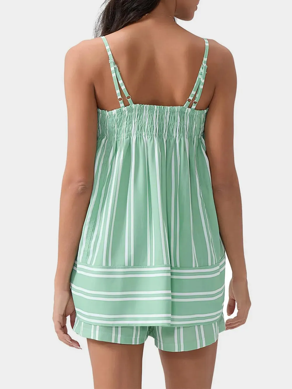 Smocked Square Neck Cami and Shorts Set