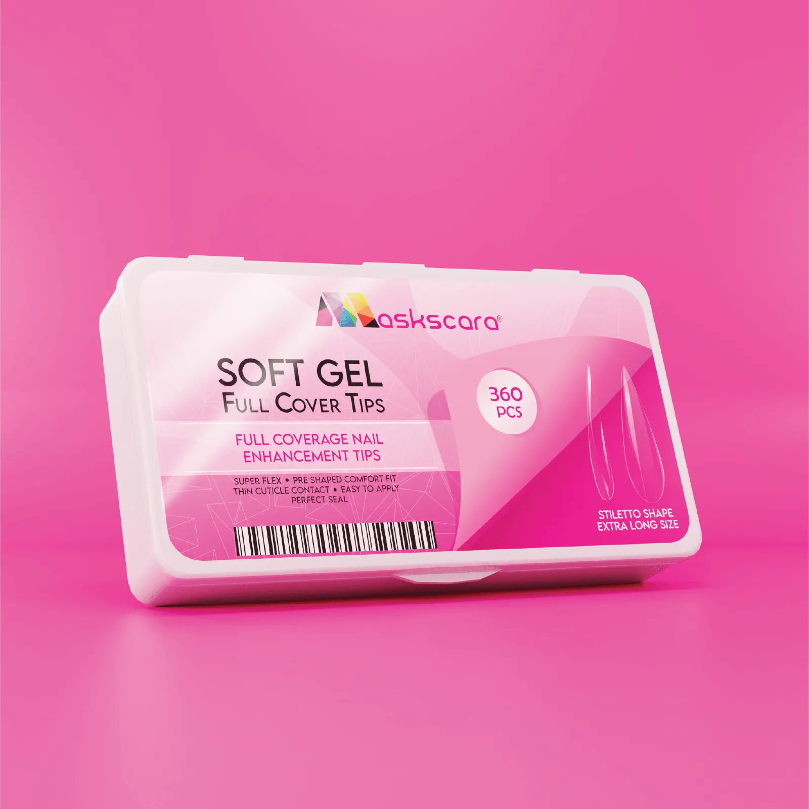 Soft Gel Tips - Full Cover (Stiletto Extra Long)
