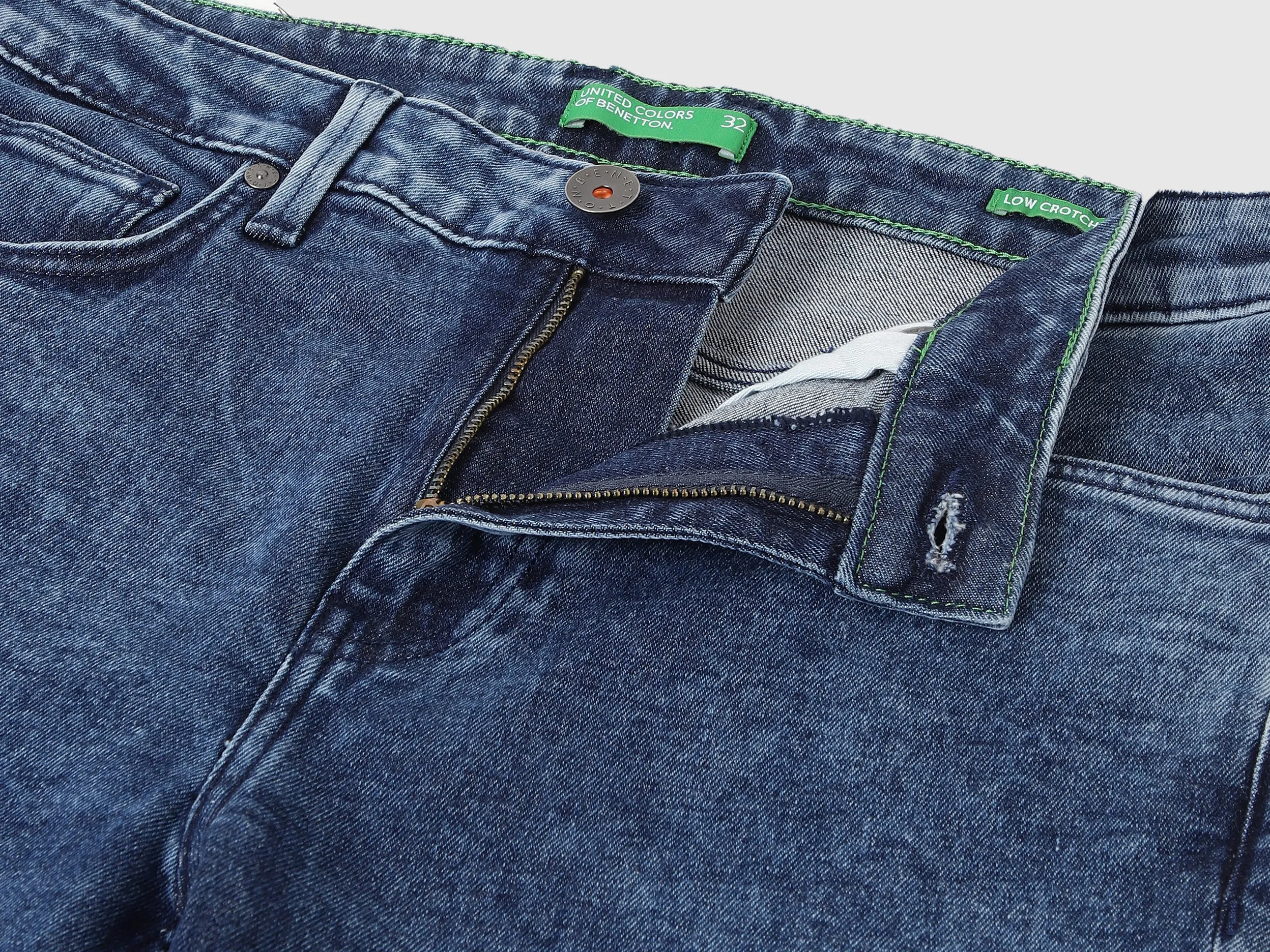 Solid Low Crotch Fit Jeans