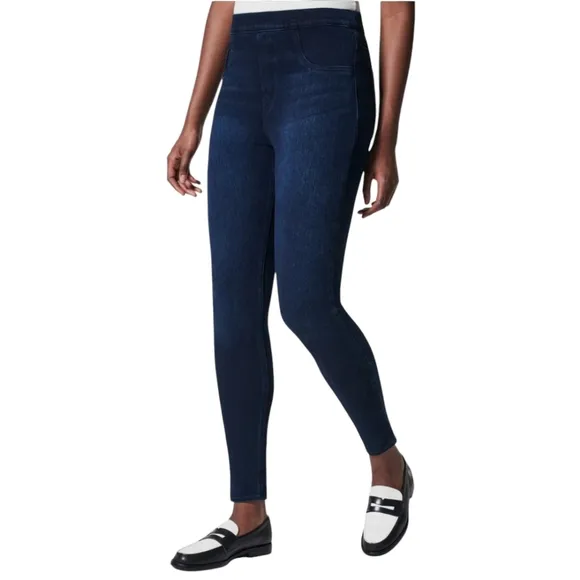 Spanx Jean-ish Ankle Leggings Jegging Jeans Shaping Dark Wash Medium 6 8 NWT