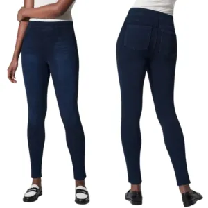 Spanx Jean-ish Ankle Leggings Jegging Jeans Shaping Dark Wash Medium 6 8 NWT