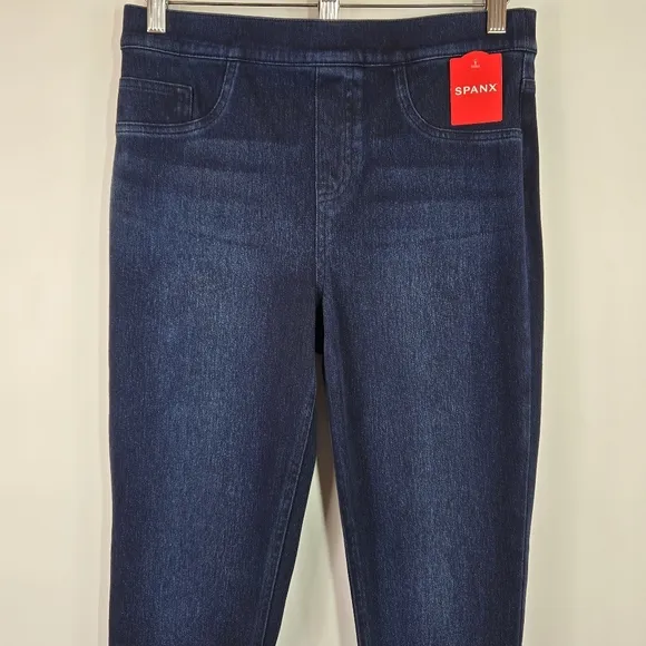 Spanx Jean-ish Ankle Leggings Jegging Jeans Shaping Dark Wash Medium 6 8 NWT