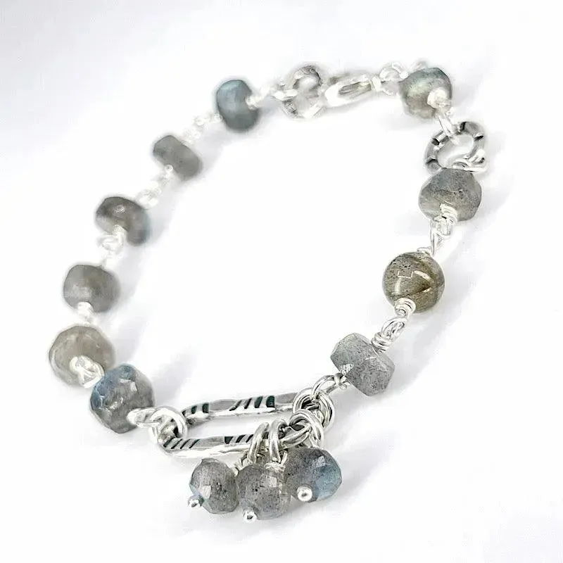Sterling Silver Bracelet with Labradorite