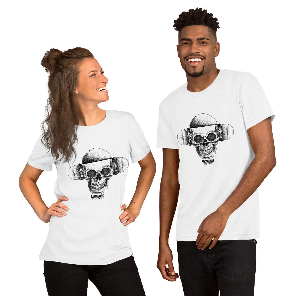 StinkBone Skull & Board Short-Sleeve Unisex T-Shirt Black Lettering