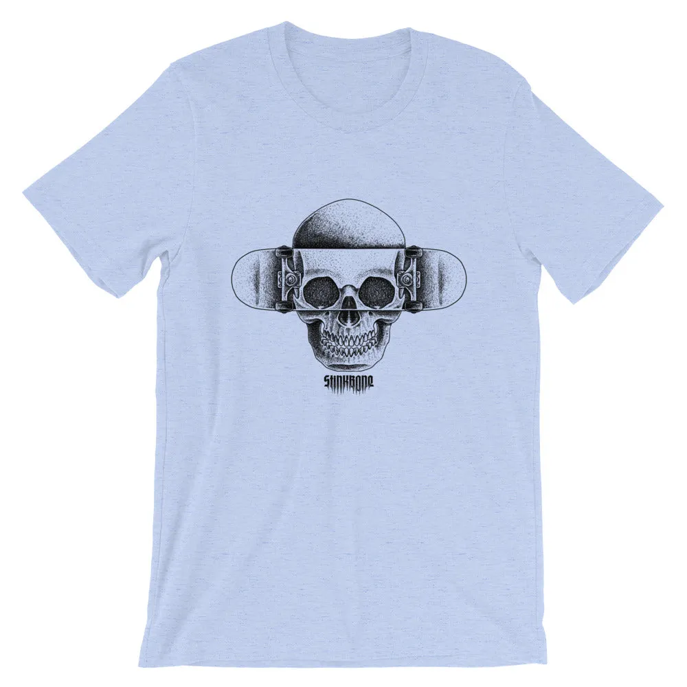 StinkBone Skull & Board Short-Sleeve Unisex T-Shirt Black Lettering
