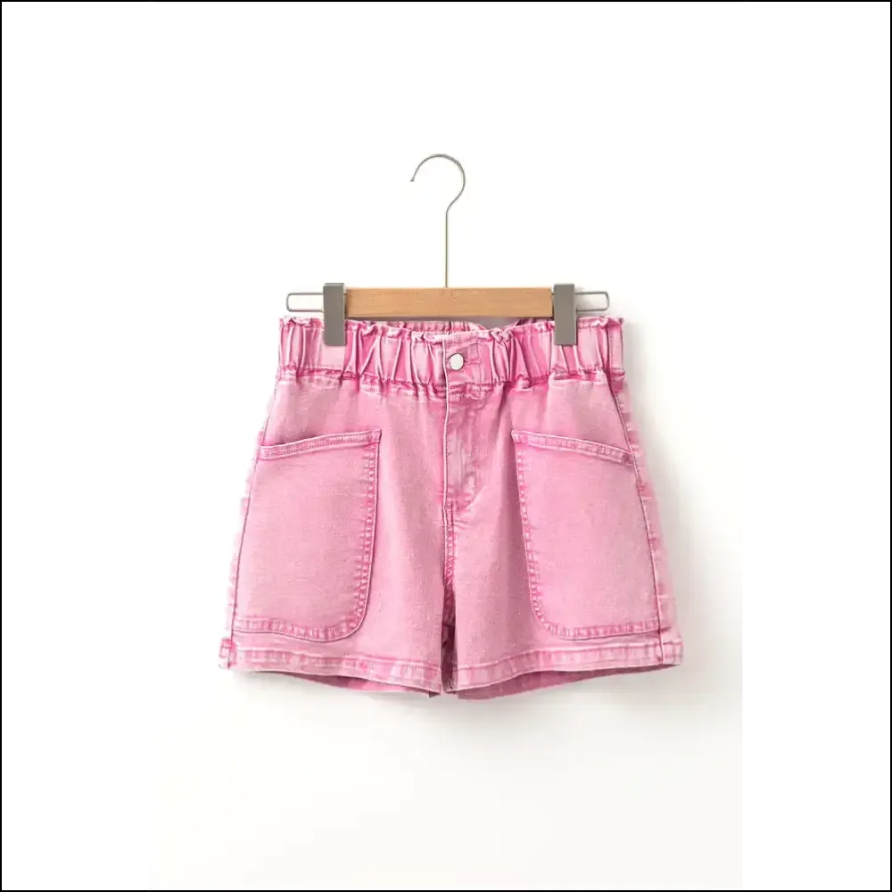 Strawberry Pink High Waisted Denim Shorts: Thighs , Problems? 🍓 Needful Things