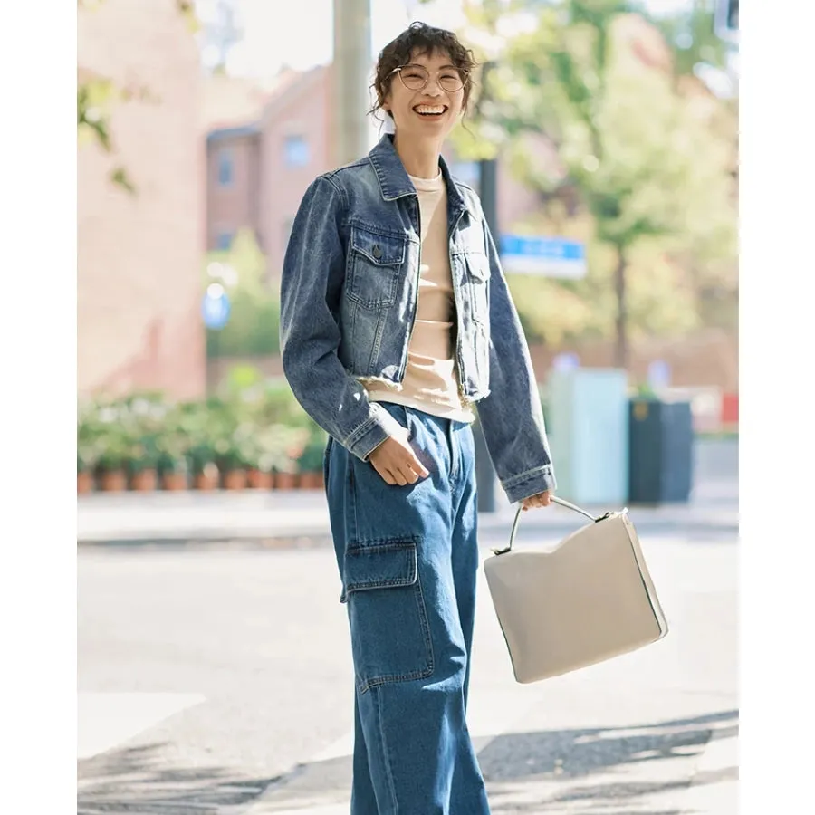 Stylish Women's Short Denim Jacket