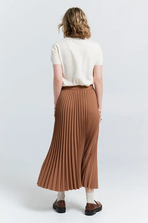 Sunray Pleated Skirt Coffee