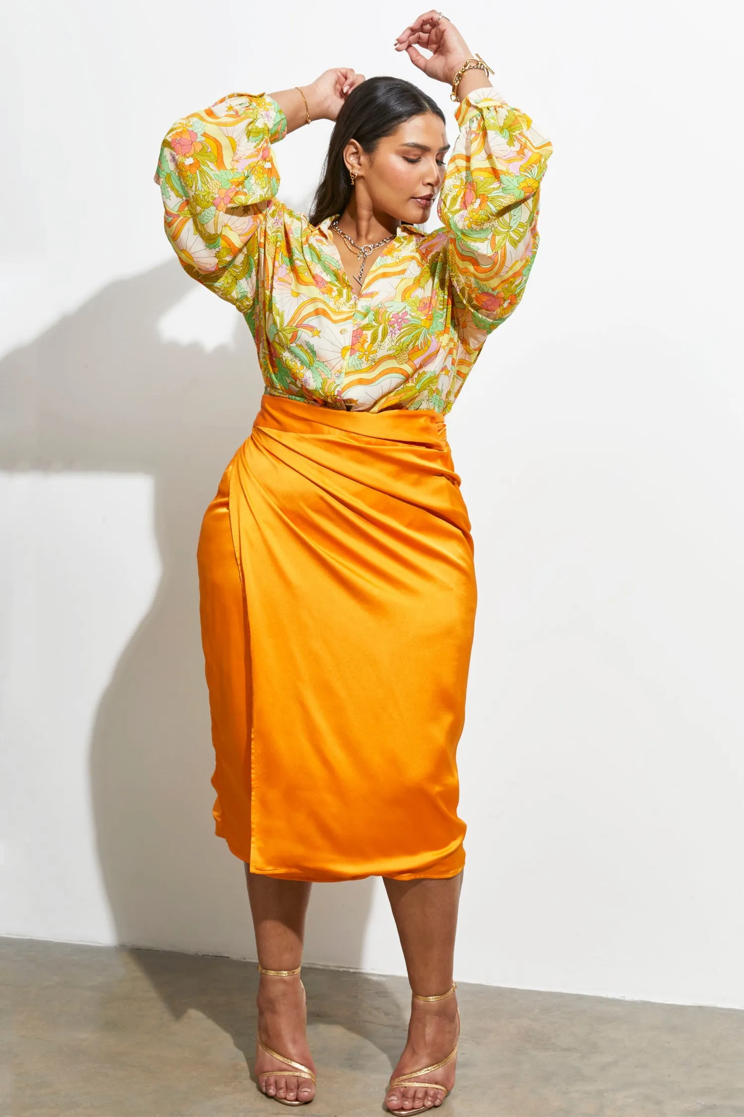 Sunset Tropics Long Reversible Jaspre Skirt