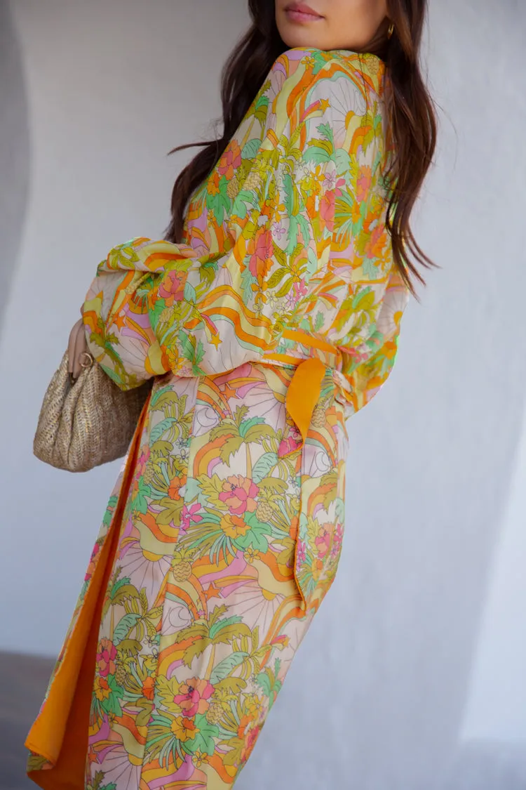 Sunset Tropics Long Reversible Jaspre Skirt