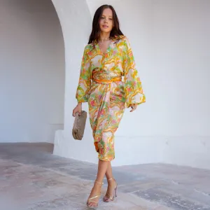 Sunset Tropics Long Reversible Jaspre Skirt