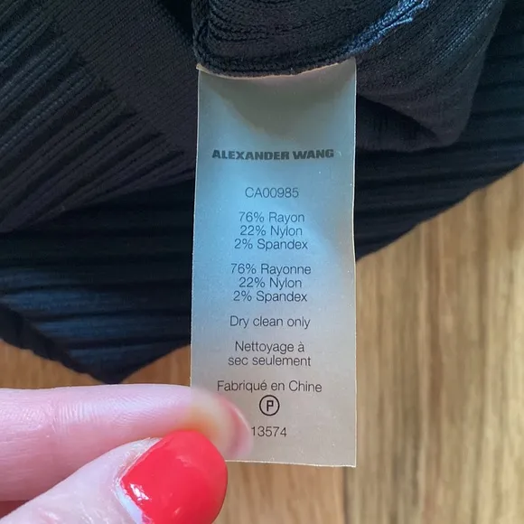 T Alexander Wang Ribbed Stretch Mini Skirt
