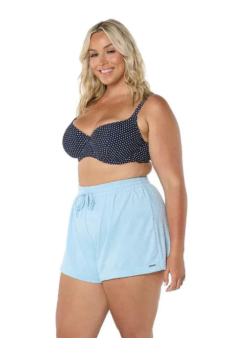 Terry Towelling Shorts - Light Blue