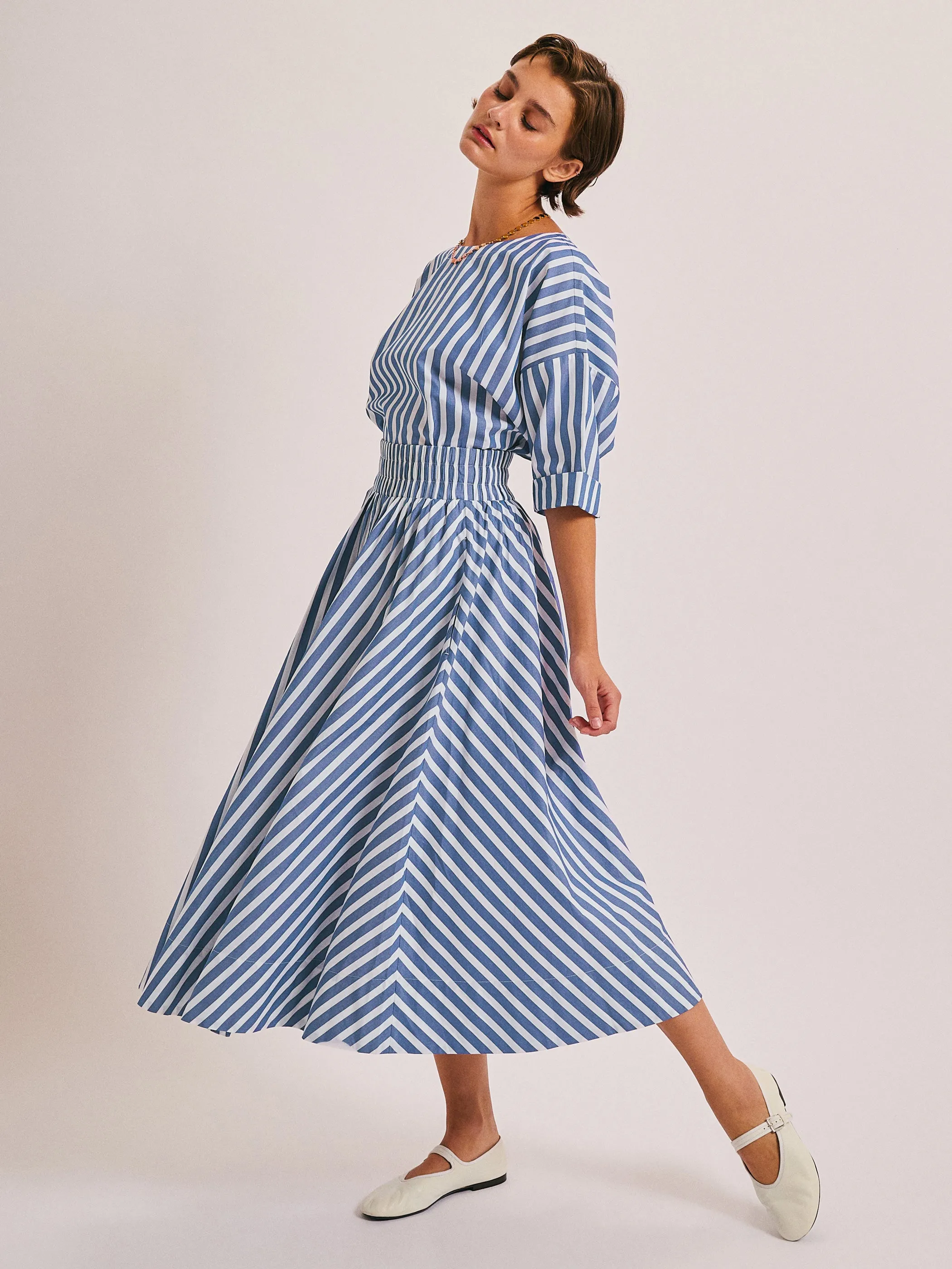The Kyria Circle Skirt in Cotton Poplin
