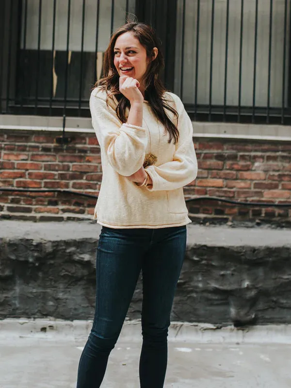 The Ultimate Cotton Sweater - Crop Pocket Roll Neck