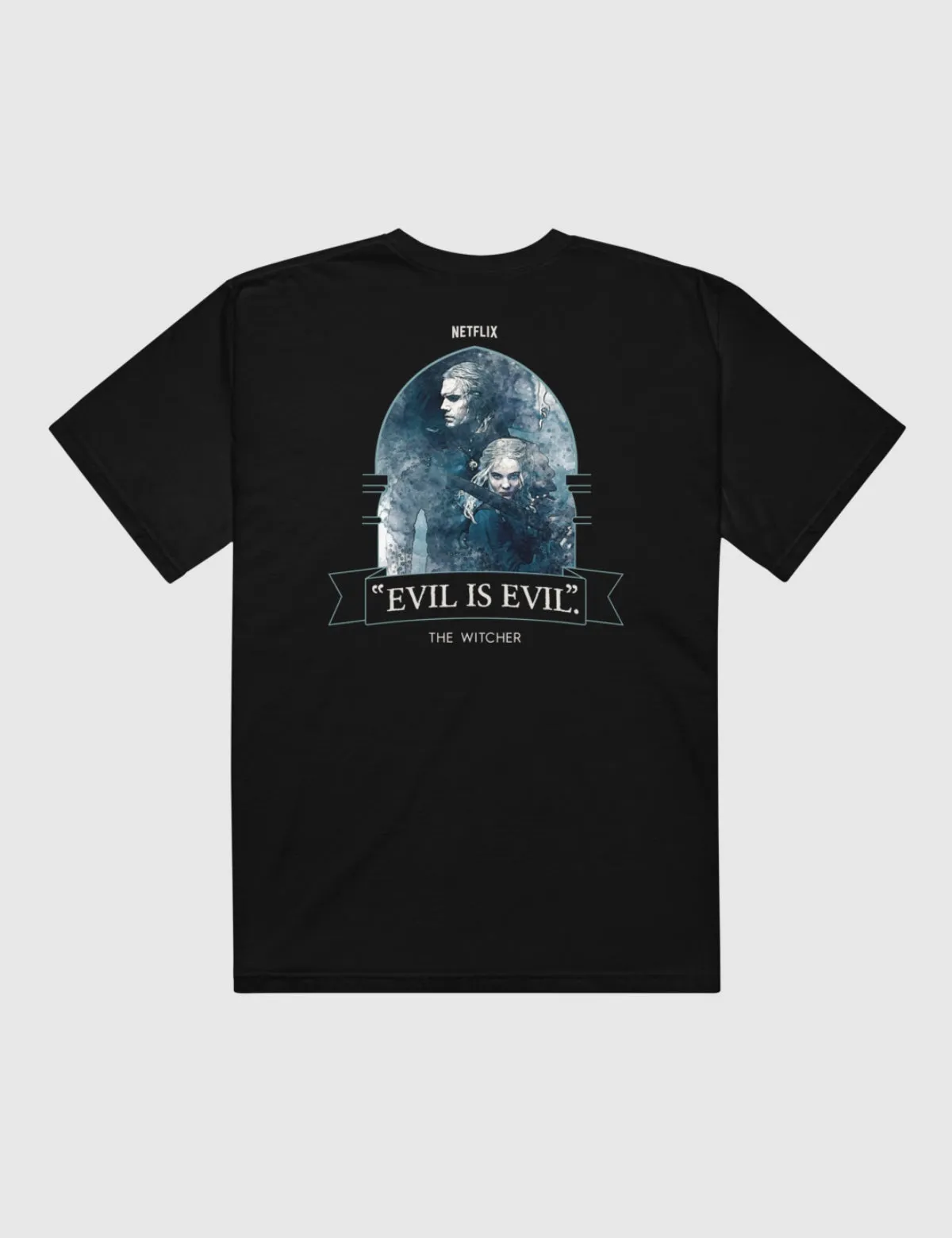 The Witcher Evil Is Evil T-Shirt [Black]