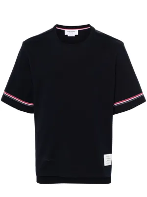 THOM BROWNE RWB Stripe Short Sleeve Crew Neck T-Shirt