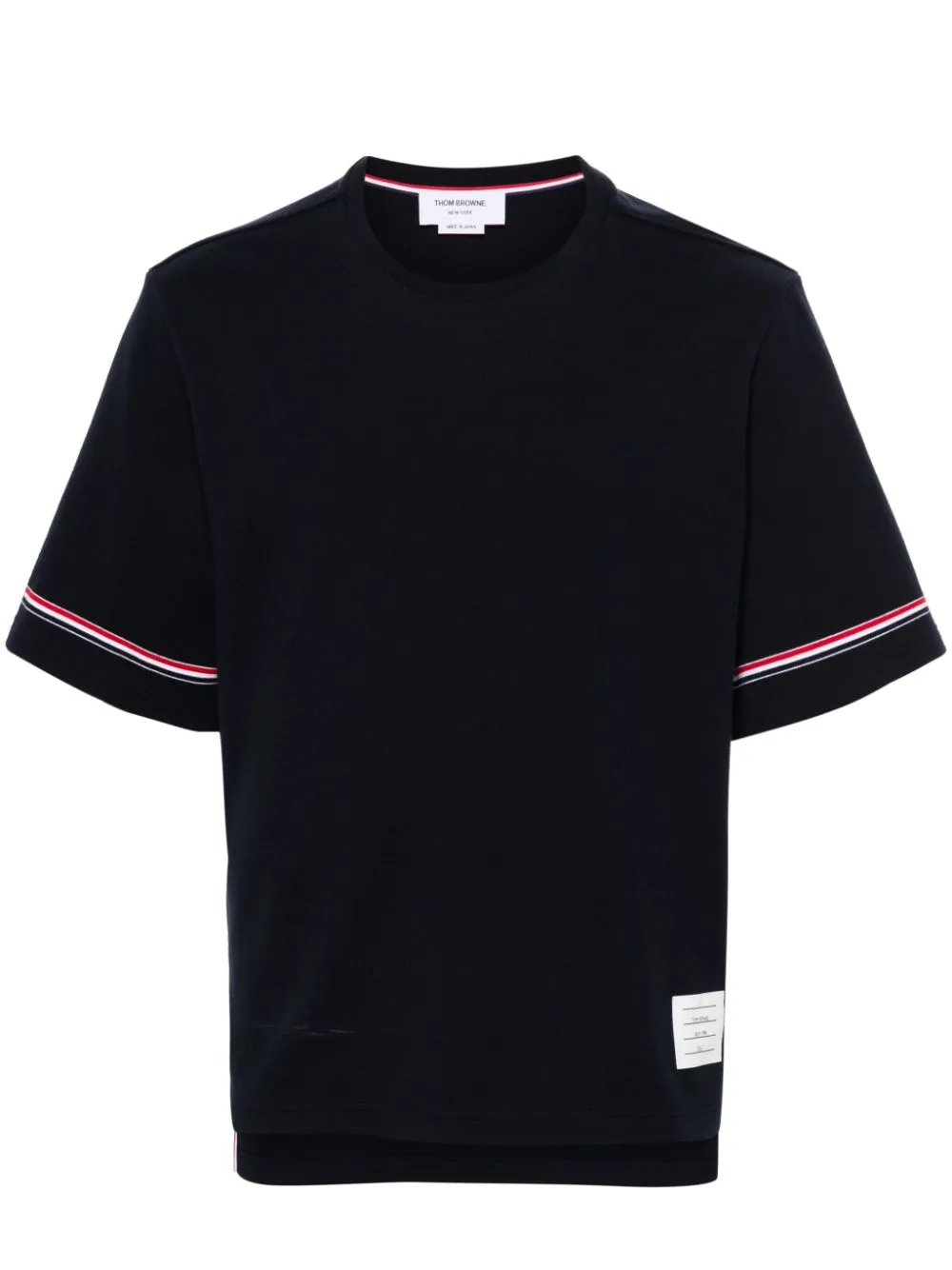 THOM BROWNE RWB Stripe Short Sleeve Crew Neck T-Shirt