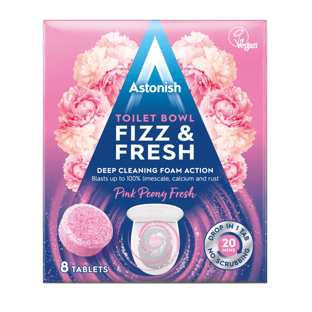 Toilet Bowl Fizz & Fresh Tabs Pink Peony Fresh