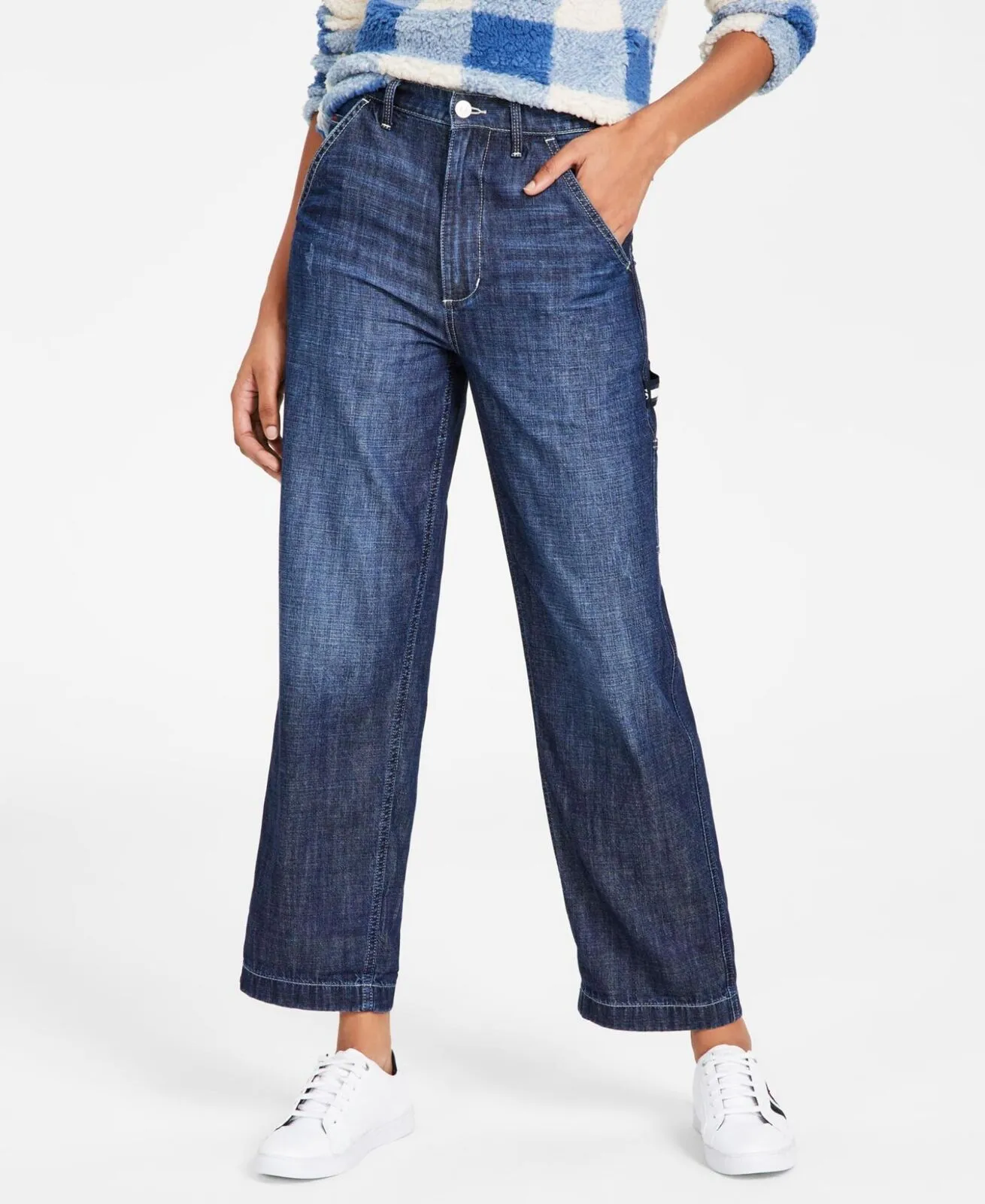Tommy Jeans Women's Cotton Carpenter Jeans T2IK2ECH Boundary Blue 31
