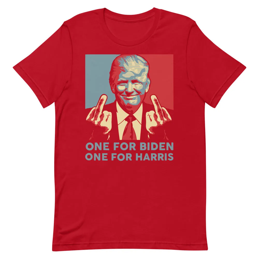 Trump middle finger Short-Sleeve Unisex T-Shirt