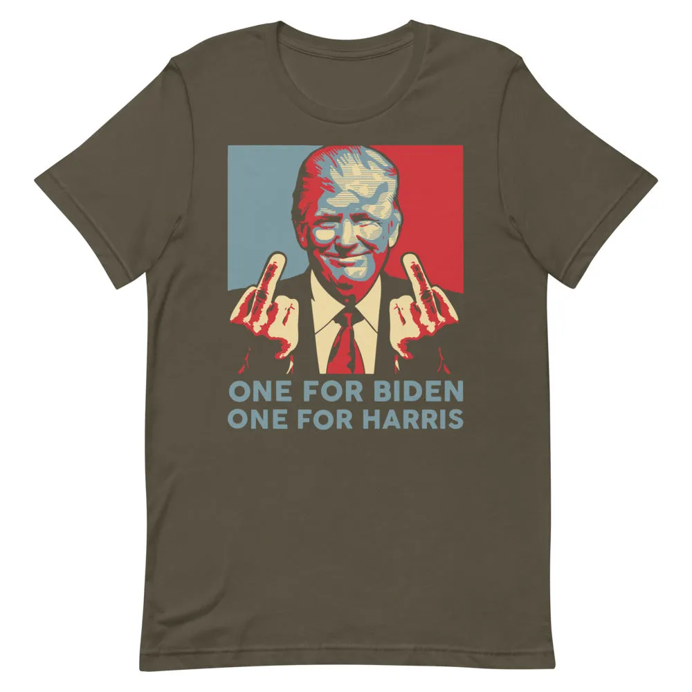 Trump middle finger Short-Sleeve Unisex T-Shirt