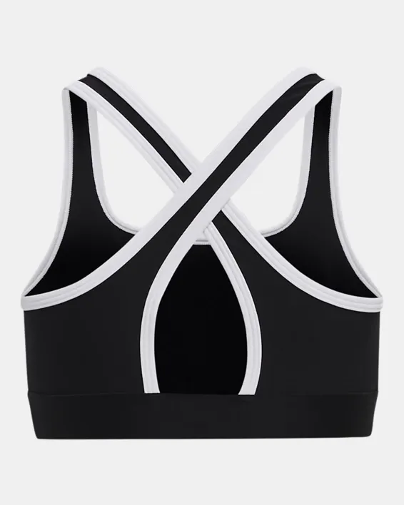 Under Armour Girls' UA Crossback Graphic Sports Bra