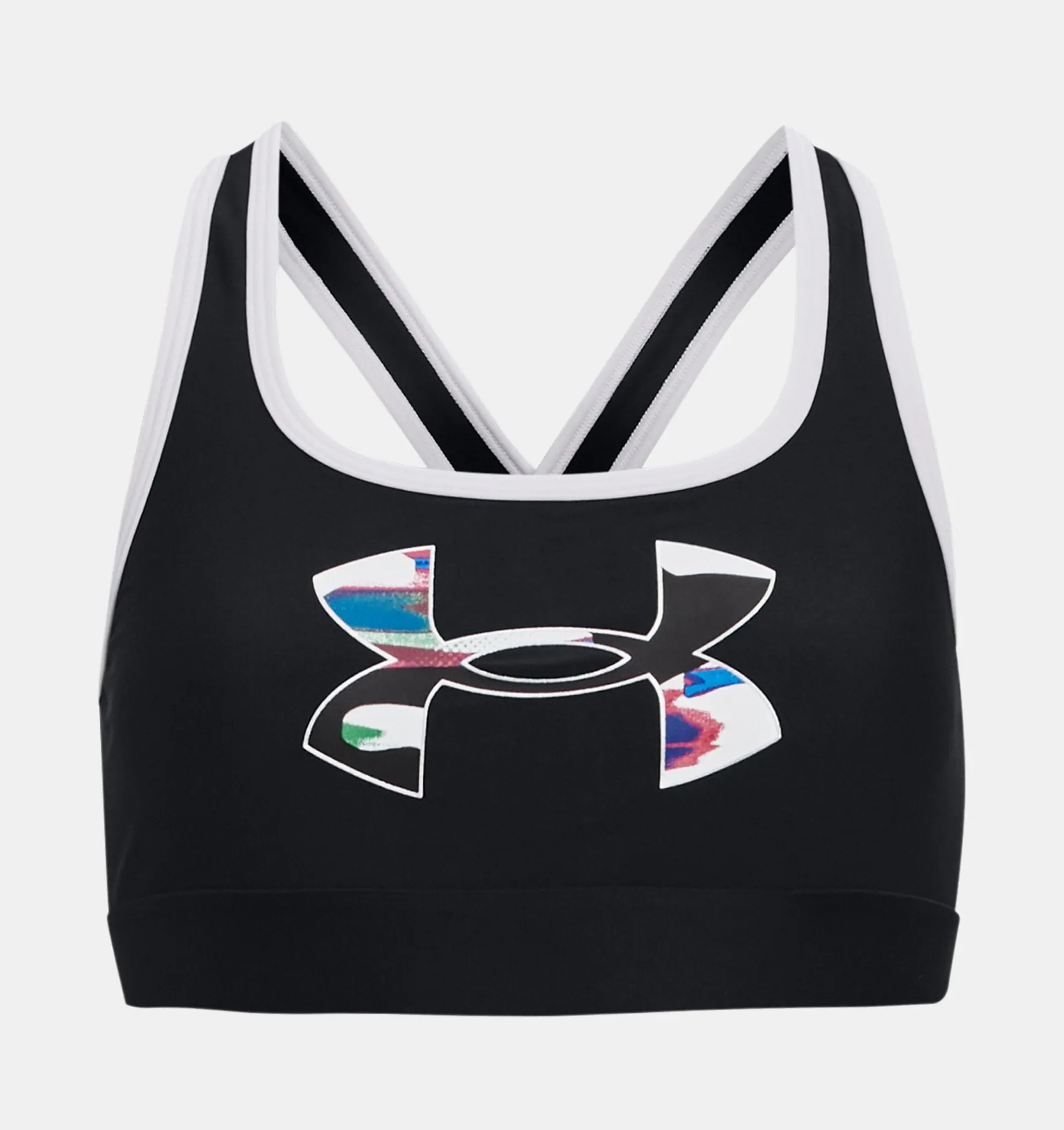 Under Armour Girls' UA Crossback Graphic Sports Bra