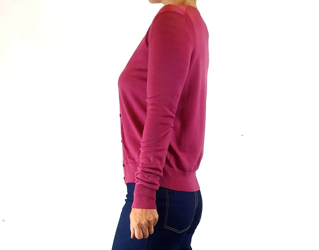 Uniqlo pink 100% wool cardigan size XS, fits 6-8