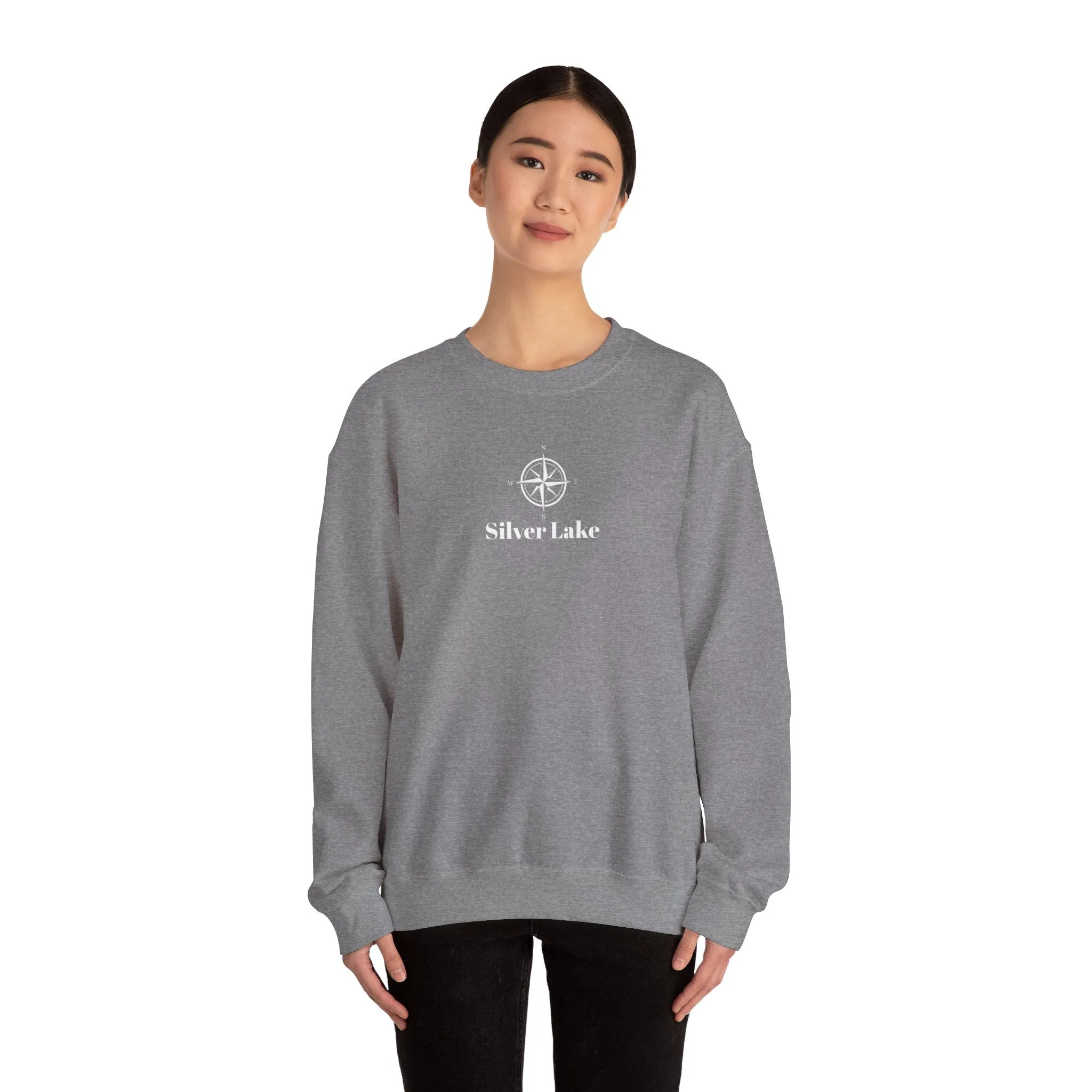 Unisex Heavy Blend™ Crewneck Sweatshirt ('Your Lake' Compass Rose Design)