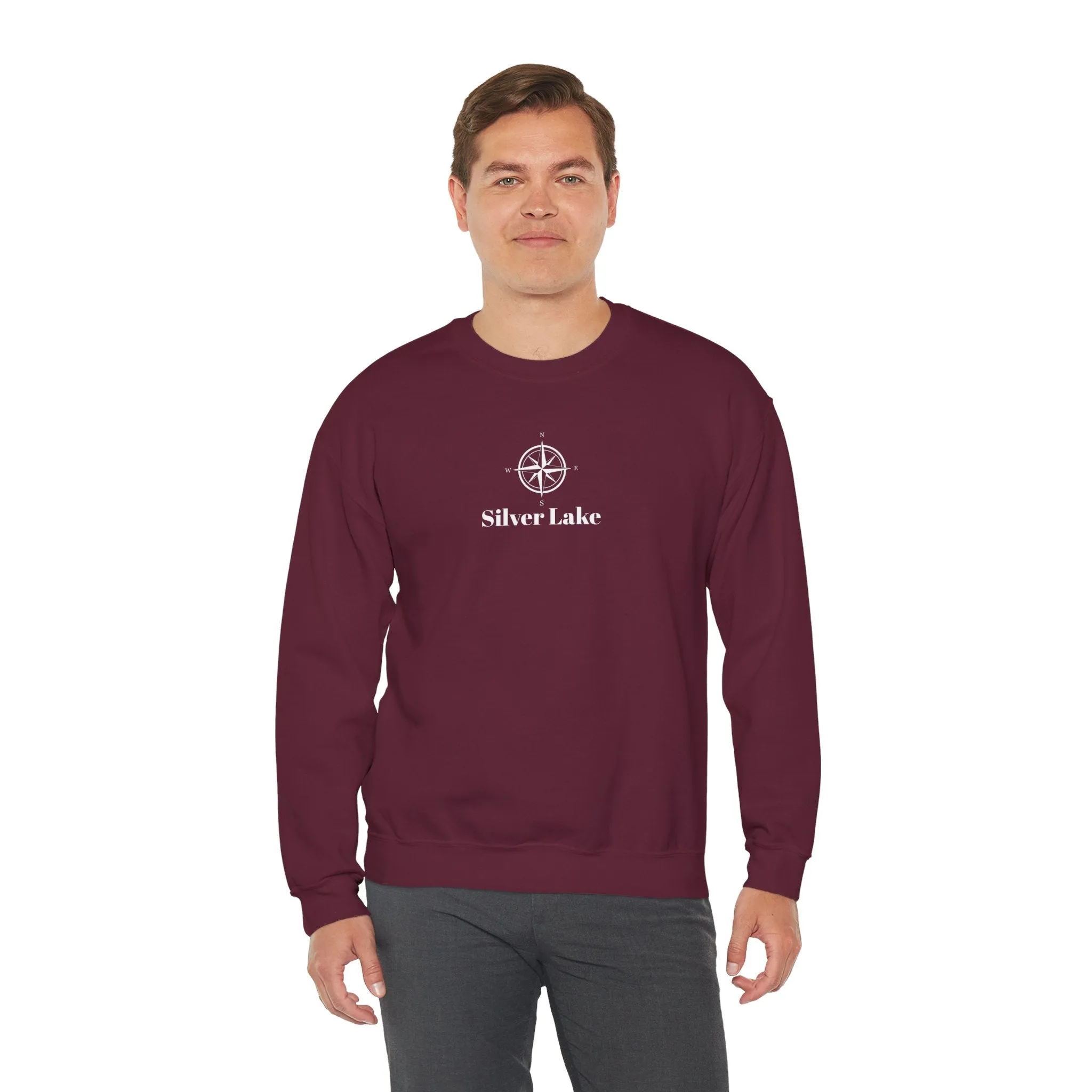Unisex Heavy Blend™ Crewneck Sweatshirt ('Your Lake' Compass Rose Design)