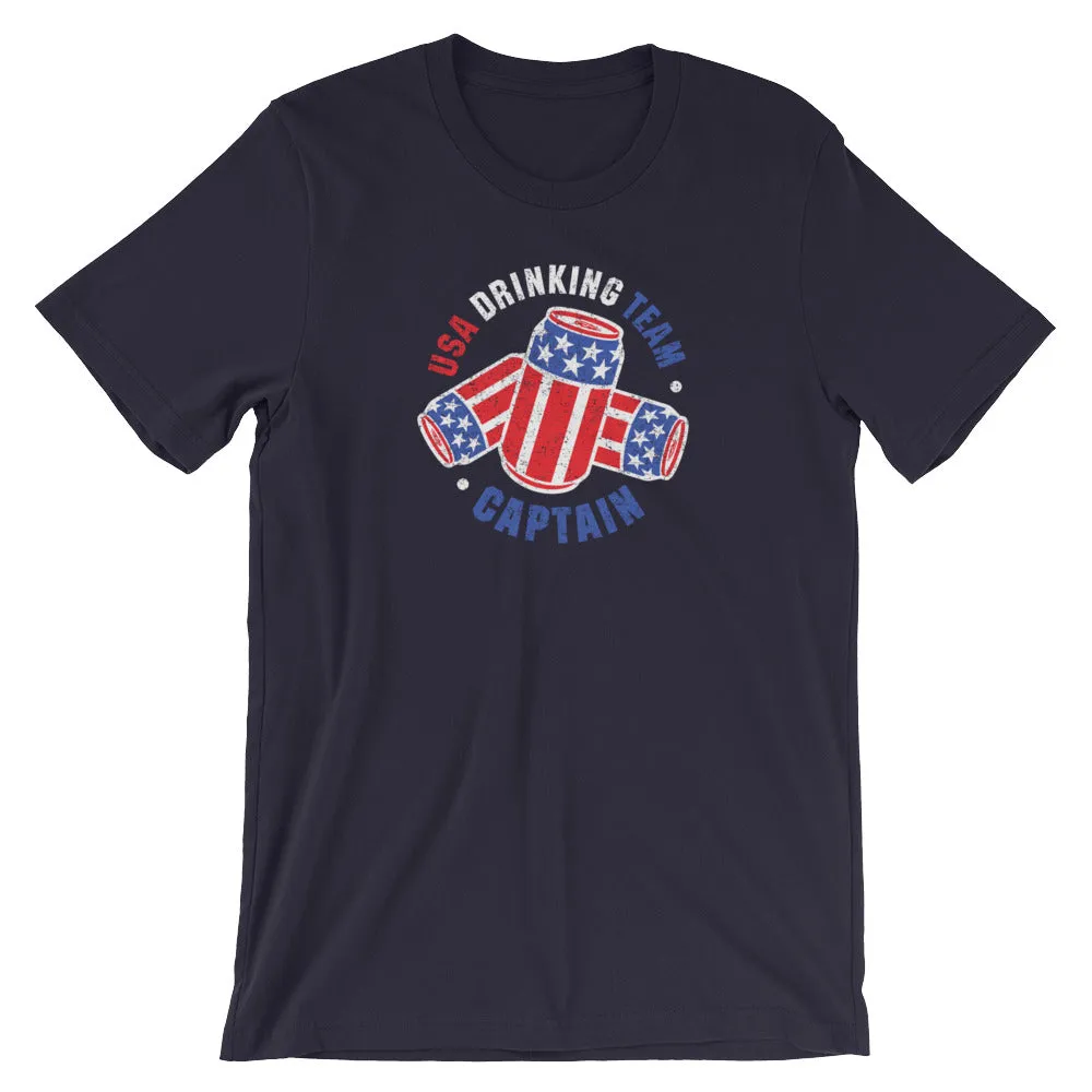 USA Drinking Team Beer Can Flag Unisex T-Shirt