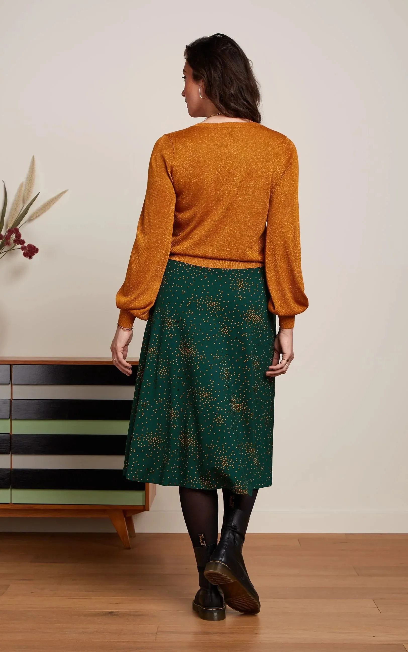 V Neck Bellsleeve Spiro Maple Orange