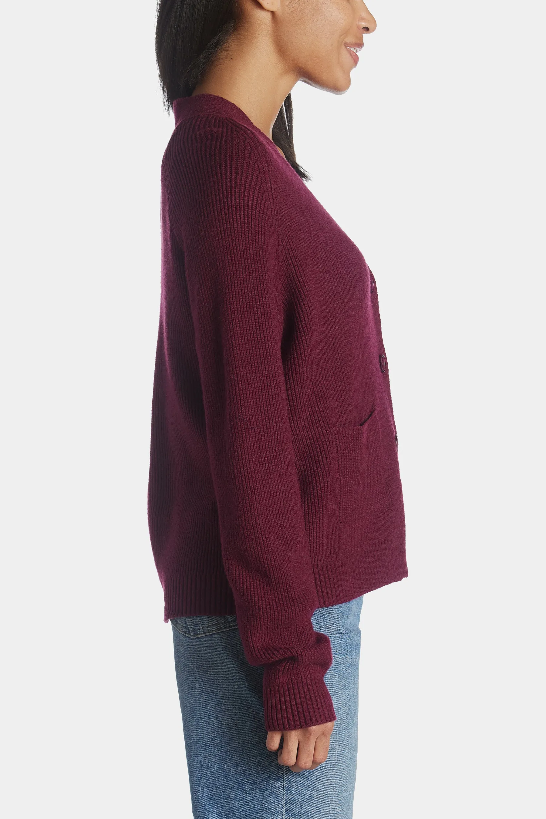 V-Neck Short Cardigan