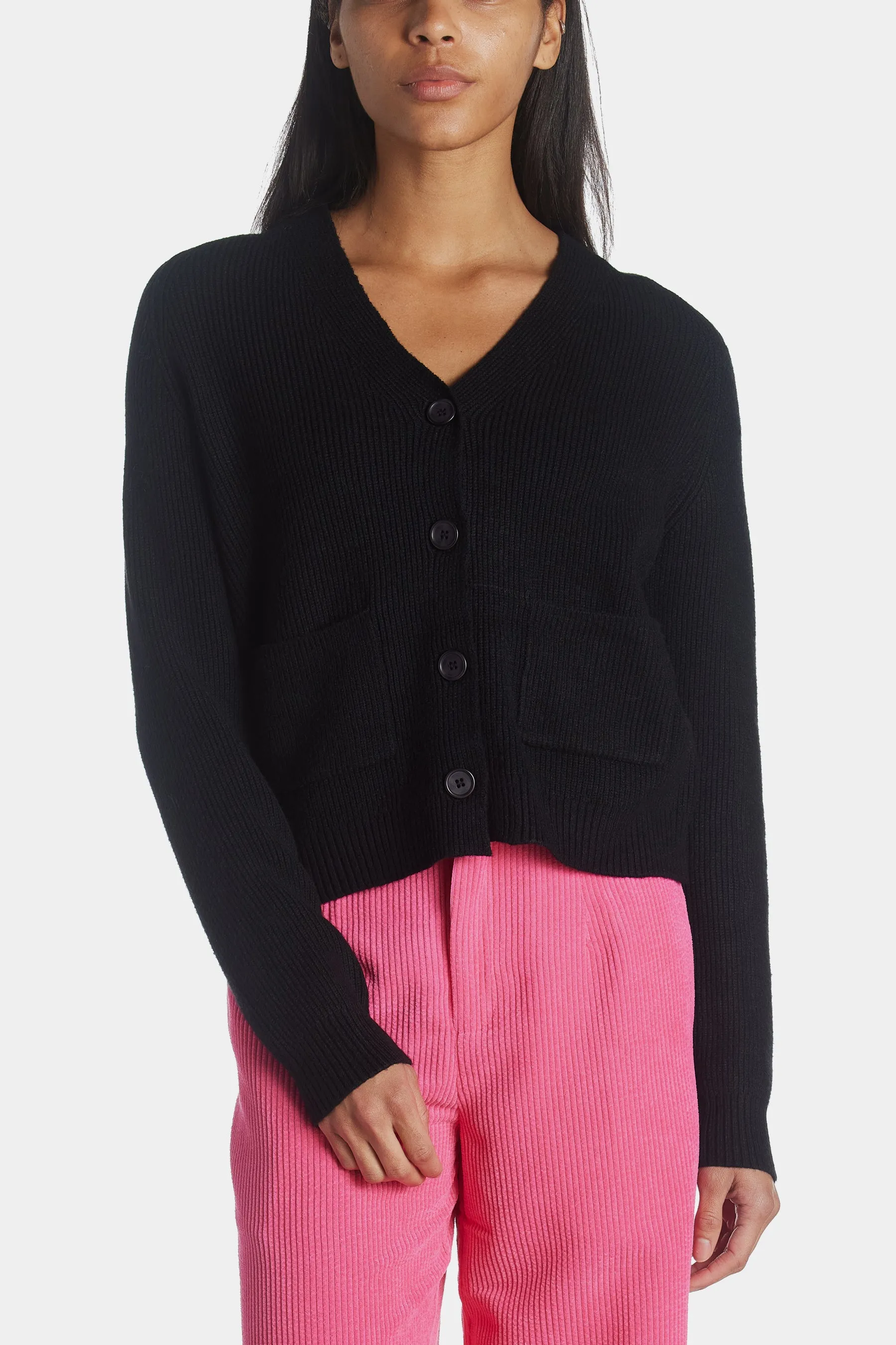 V-Neck Short Cardigan