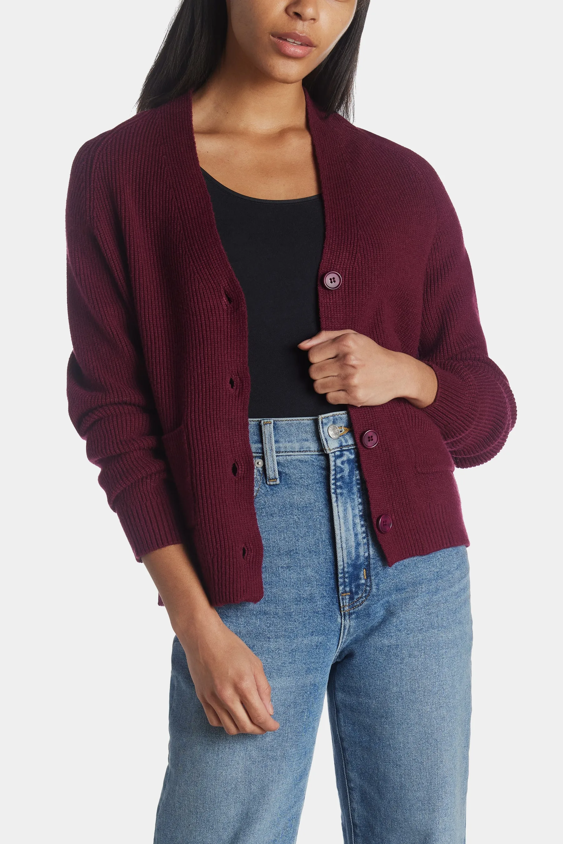 V-Neck Short Cardigan