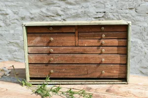 Vintage Green Box w/ Drawers