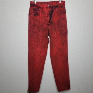VTG Roper Womens Red Acid Wash Western 3-Pocket High Rise Tapered Leg Jeans✨️15