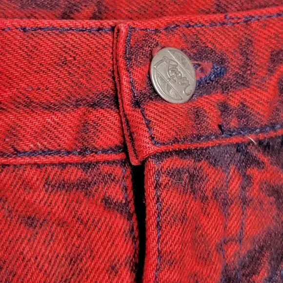 VTG Roper Womens Red Acid Wash Western 3-Pocket High Rise Tapered Leg Jeans✨️15
