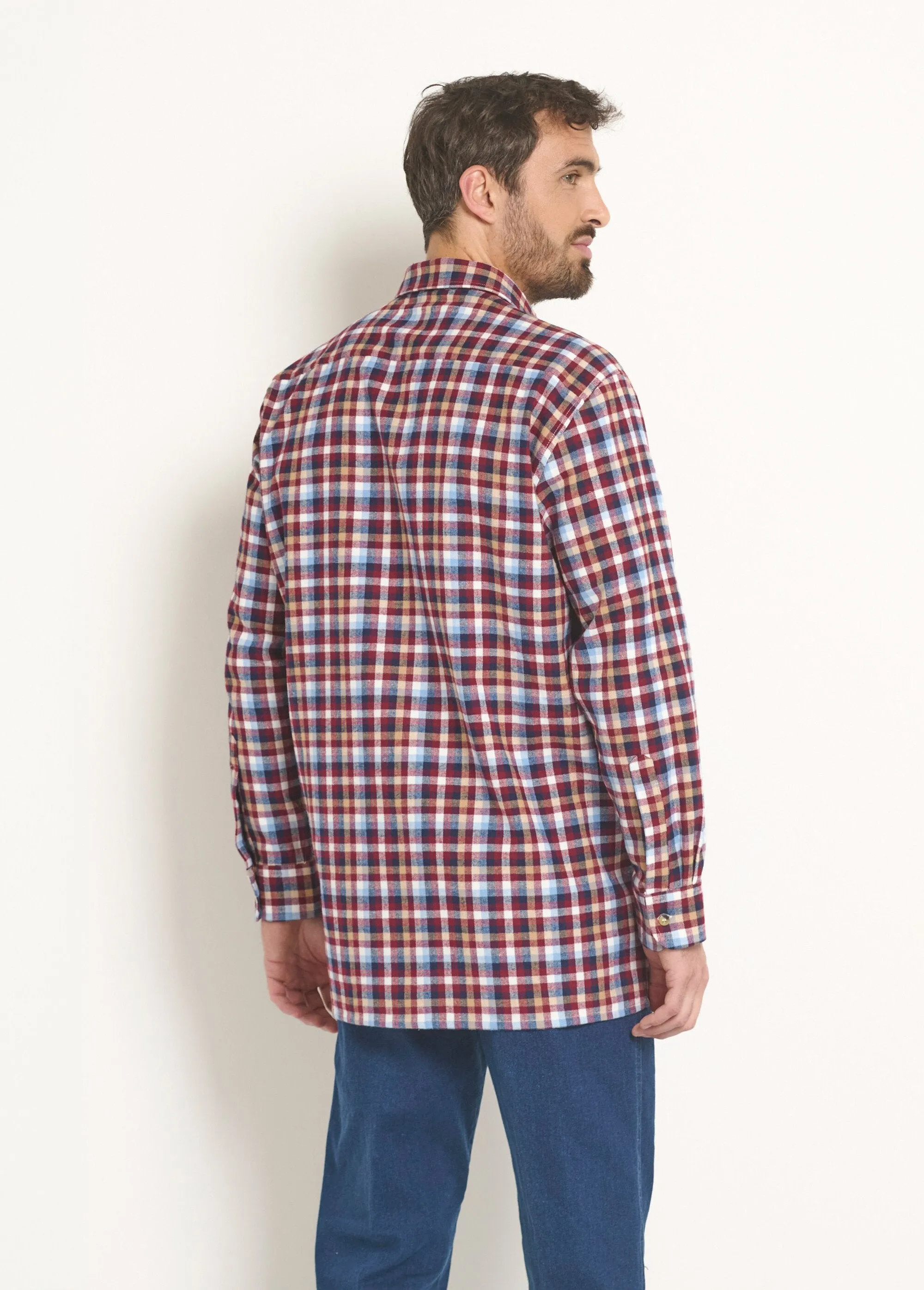 Warm flannel plaid shirt