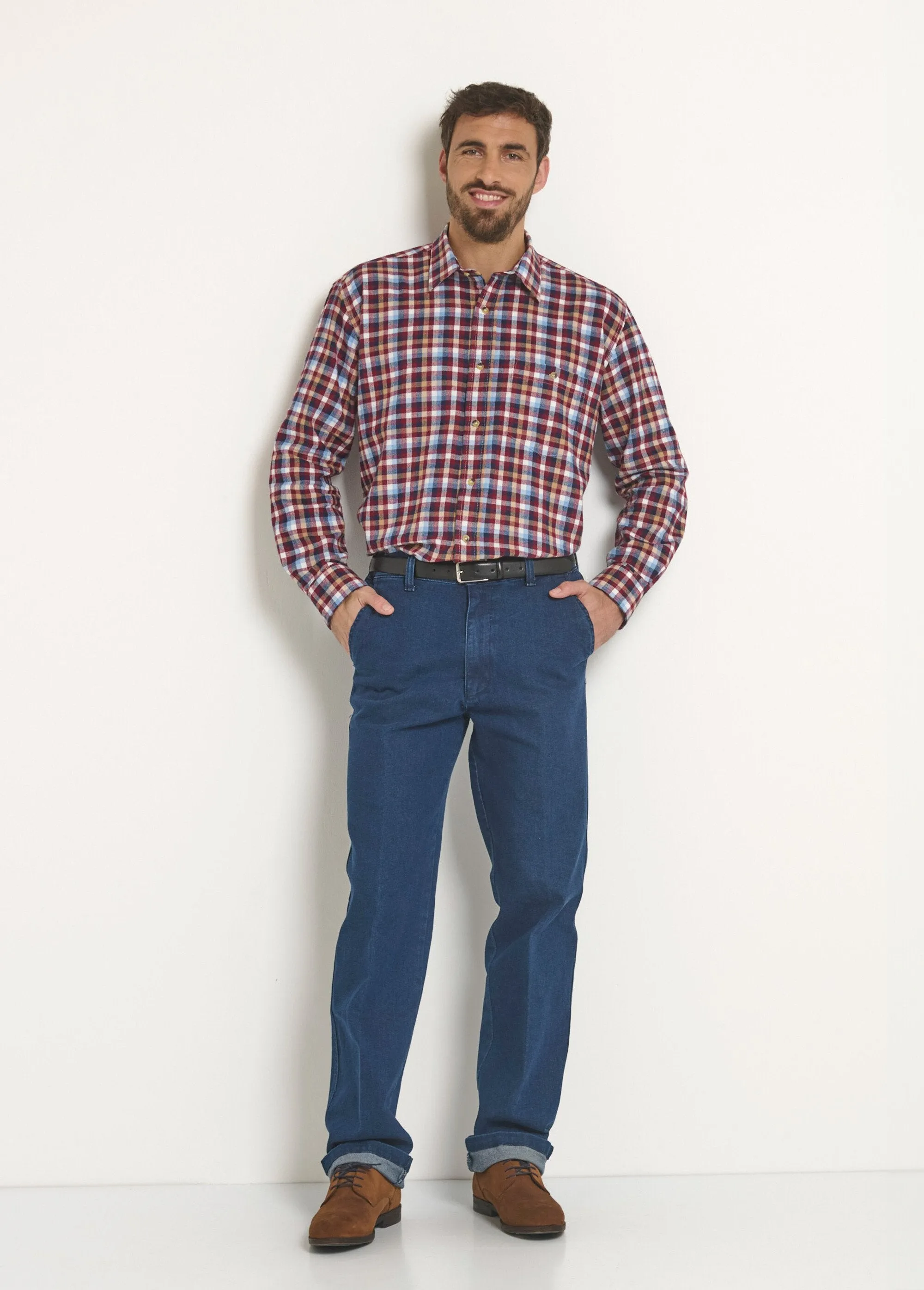 Warm flannel plaid shirt