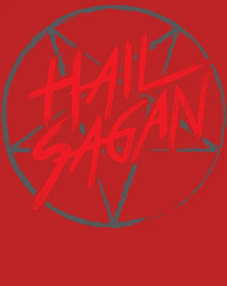 Weird Science Hail Sagan Official Men's T-shirt (Red)